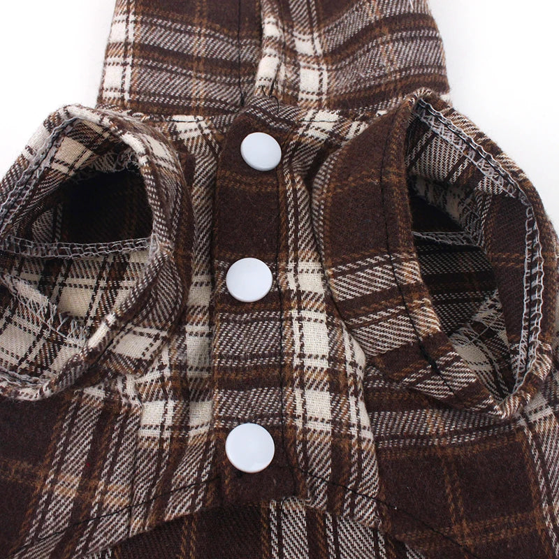 Summer Pet Shirt - British Style Plaid Dog Vest Clothes For Small Dogs - Meterpet
