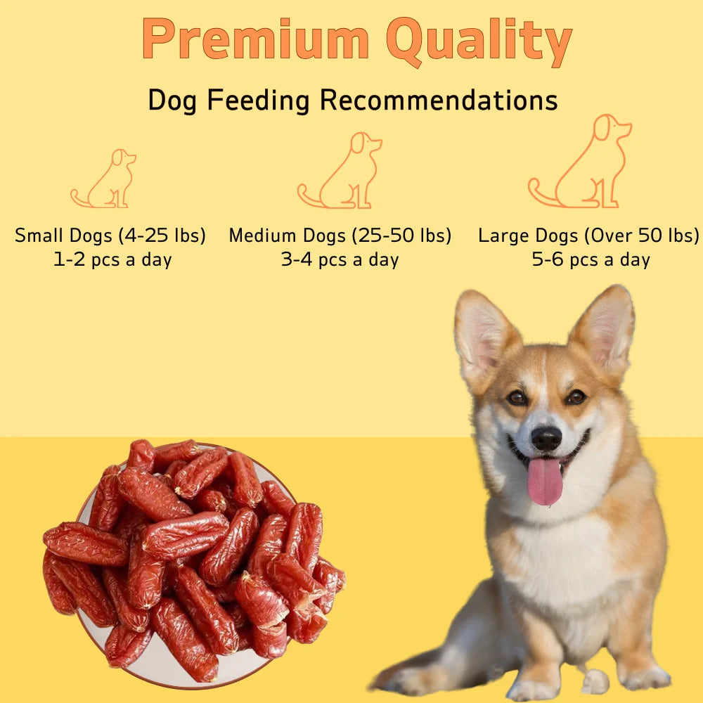 Natural Beef Sausage Dog Treats – Healthy Delicious Rewards - Meterpet