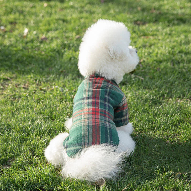 Summer Pet Shirt - British Style Plaid Dog Vest Clothes For Small Dogs - Meterpet