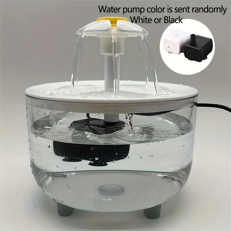 Automatic Pet Fountain Water - 1L USB, Whisper - Quiet and Advanced Filtration System - Meterpet