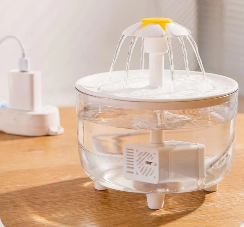 Automatic Pet Fountain Water - 1L USB, Whisper - Quiet and Advanced Filtration System - Meterpet