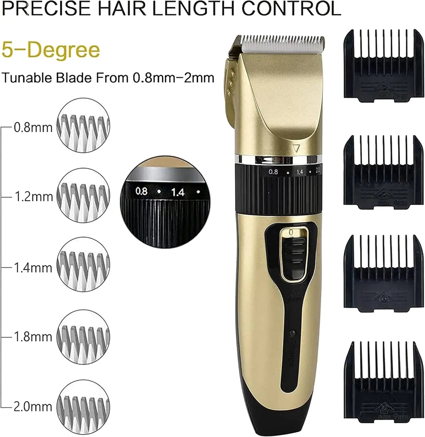 BRIEFNESS 2 - In - 1 Cordless Pet Hair Trimmer - Sharp Blades, Ultra - Quiet and Rechargeable Grooming Tool - Meterpet