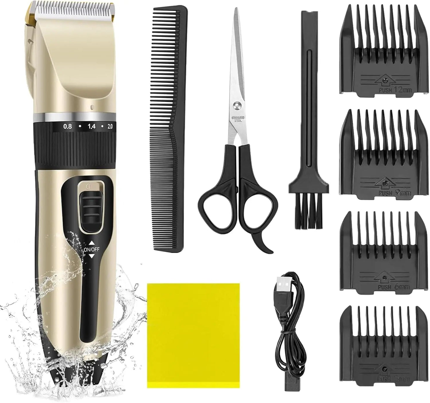 BRIEFNESS 2 - In - 1 Cordless Pet Hair Trimmer - Sharp Blades, Ultra - Quiet and Rechargeable Grooming Tool - Meterpet