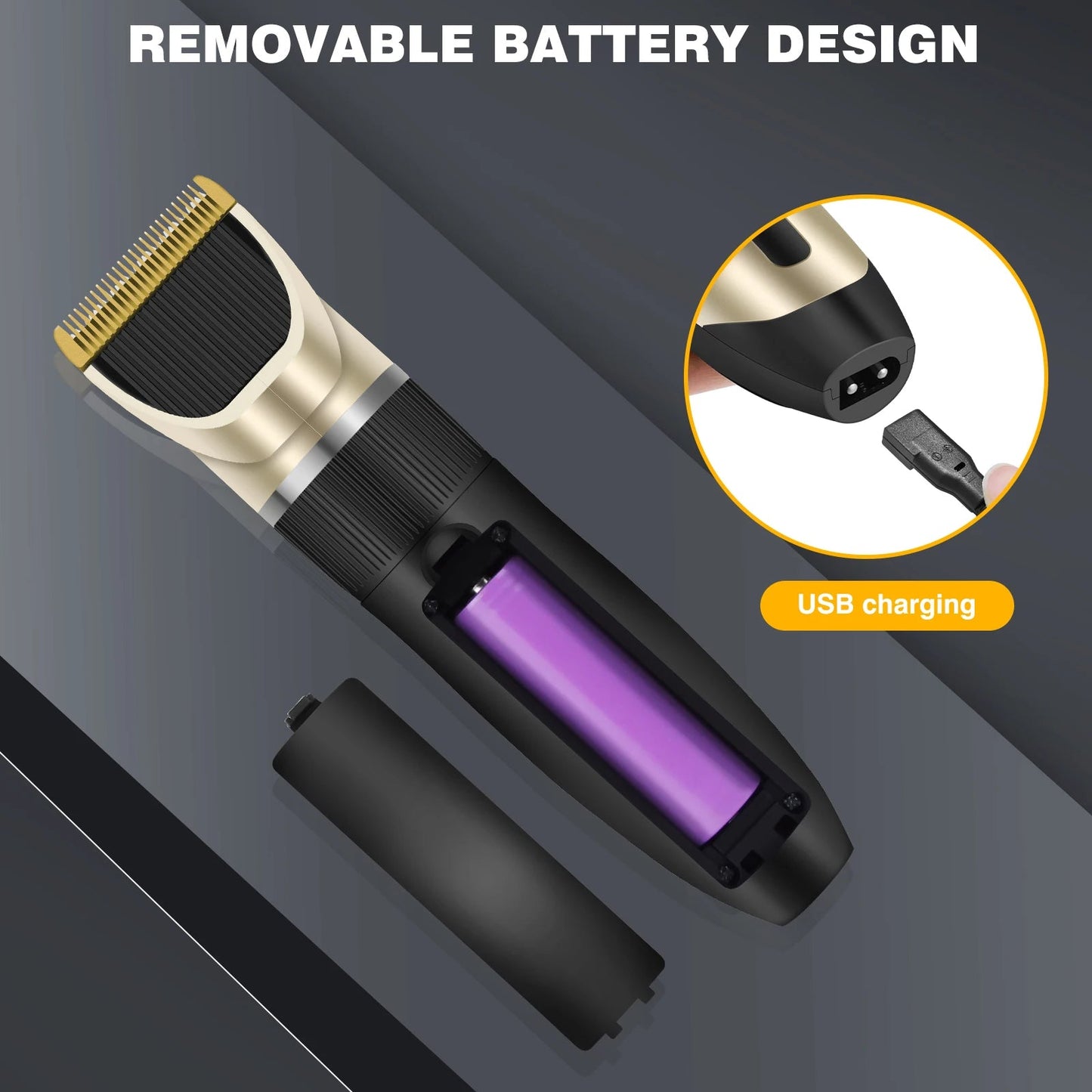 BRIEFNESS 2 - In - 1 Cordless Pet Hair Trimmer - Sharp Blades, Ultra - Quiet and Rechargeable Grooming Tool - Meterpet