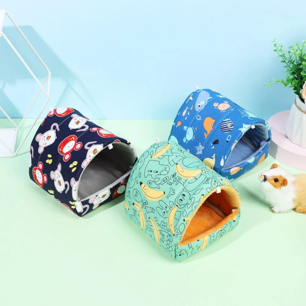 Cute Cartoon Guinea Pig Hutch Mini Cage - Warm and Comfortable - Meterpet
