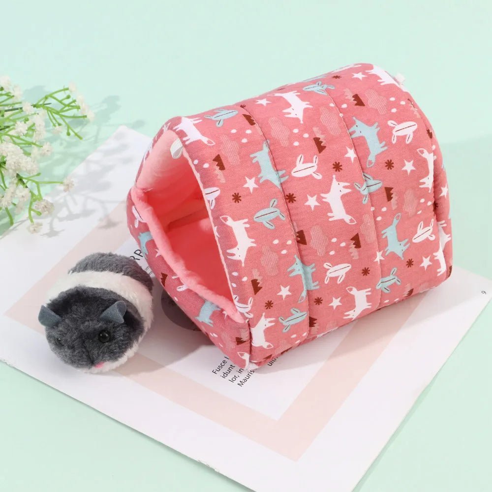 Cute Cartoon Guinea Pig Hutch Mini Cage - Warm and Comfortable - Meterpet