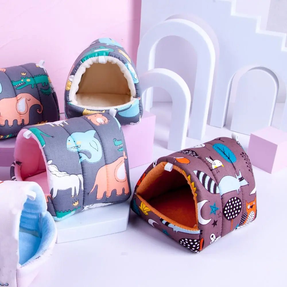 Cute Cartoon Guinea Pig Hutch Mini Cage - Warm and Comfortable - Meterpet