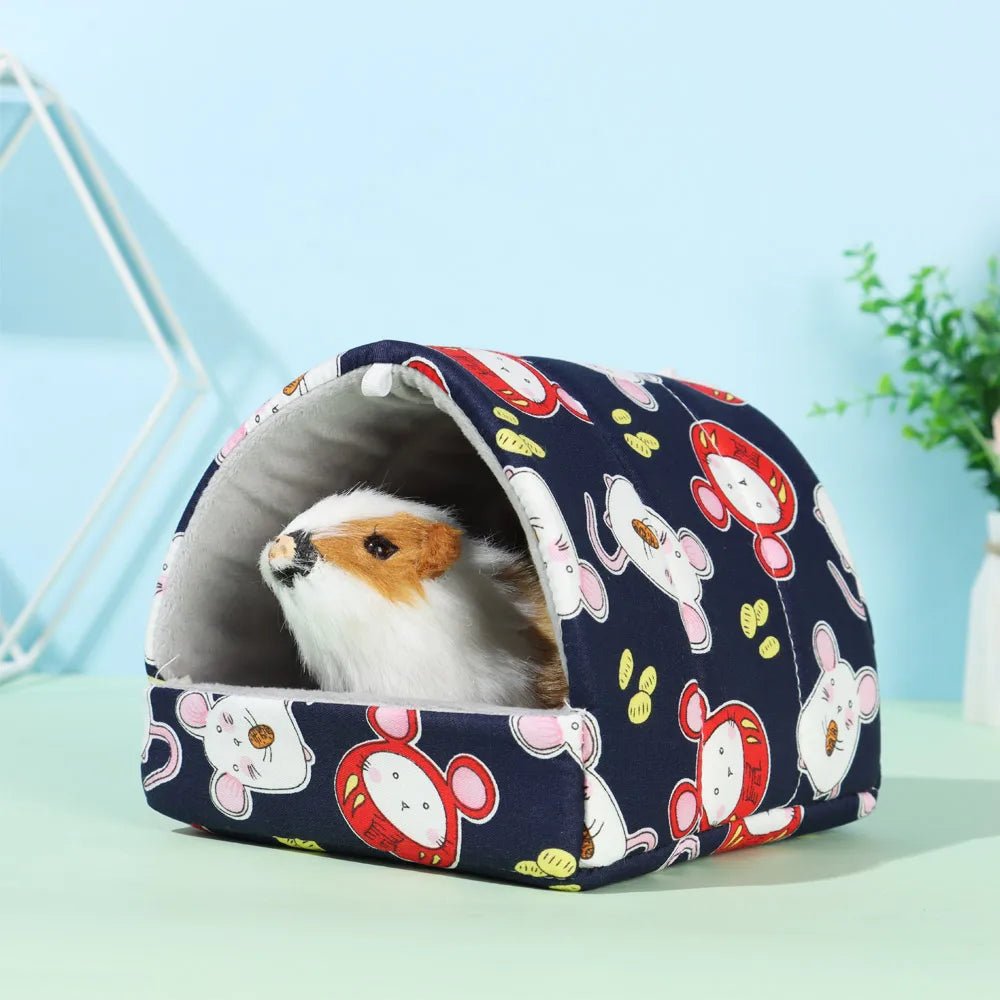 Cute Cartoon Guinea Pig Hutch Mini Cage - Warm and Comfortable - Meterpet