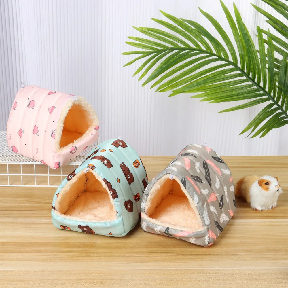 Cute Cartoon Guinea Pig Hutch Mini Cage - Warm and Comfortable - Meterpet