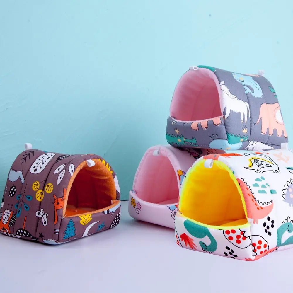 Cute Cartoon Guinea Pig Hutch Mini Cage - Warm and Comfortable - Meterpet