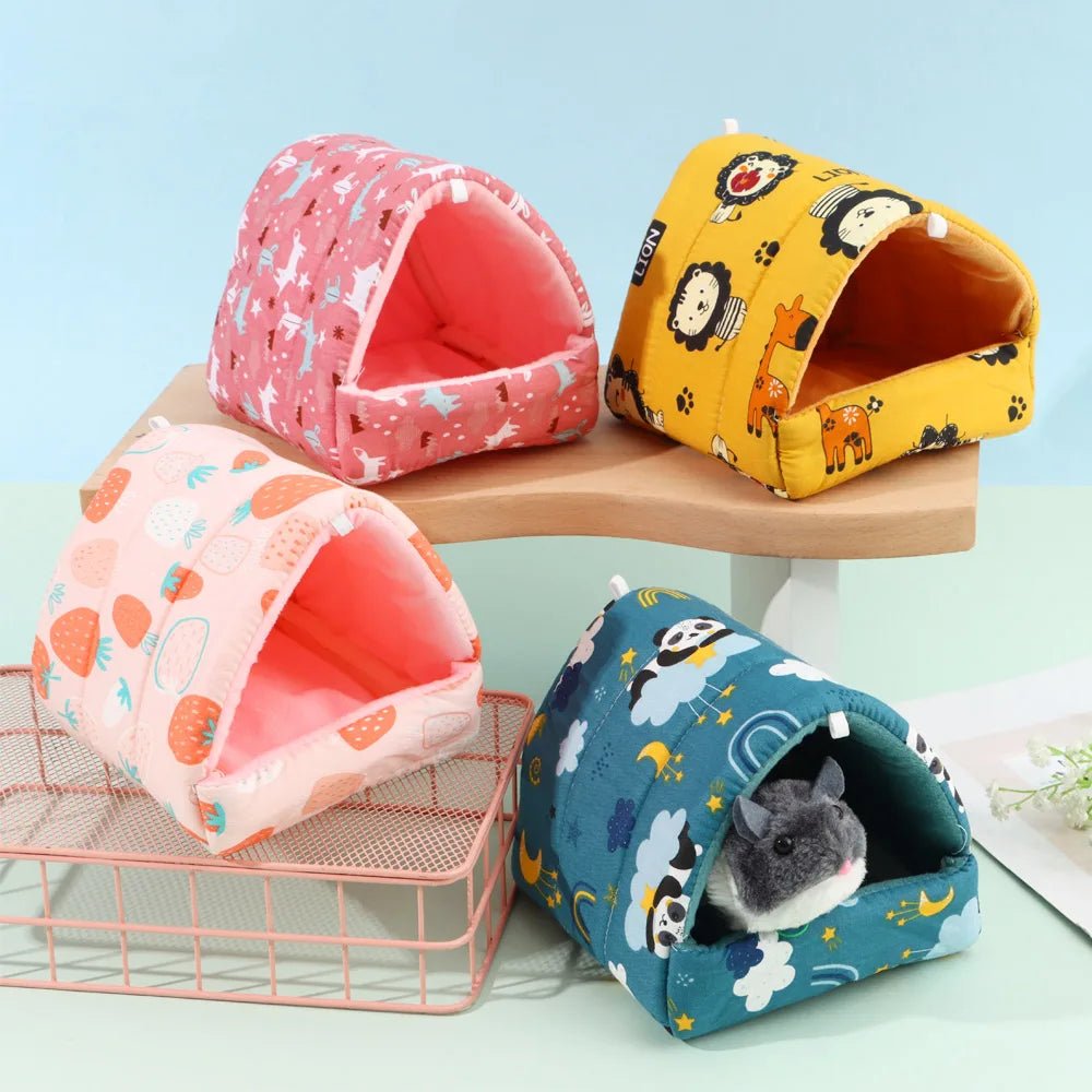 Cute Cartoon Guinea Pig Hutch Mini Cage - Warm and Comfortable - Meterpet