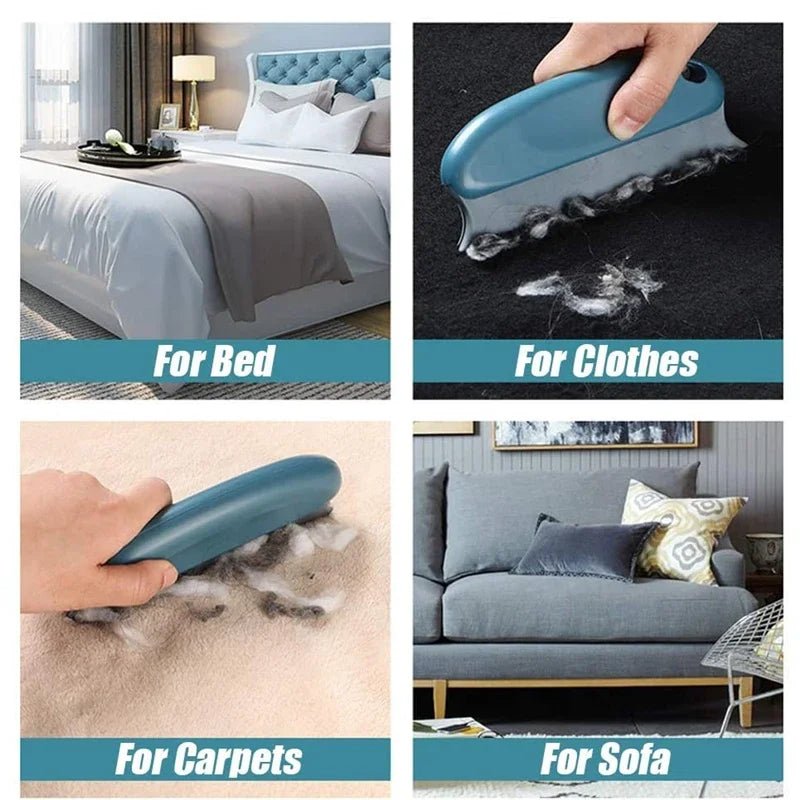 Eco - Friendly 2 - in - 1 Pet Hair Remover Brush for All Fabrics - Portable Lint and Dust Cleaner - Meterpet