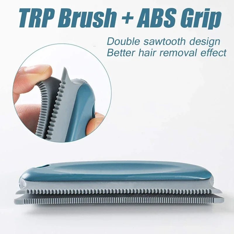 Eco - Friendly 2 - in - 1 Pet Hair Remover Brush for All Fabrics - Portable Lint and Dust Cleaner - Meterpet