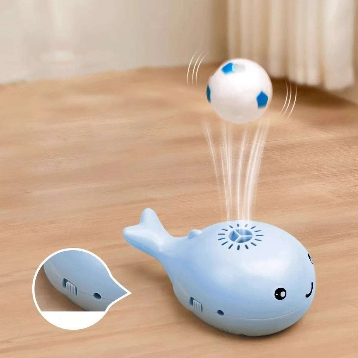 Electric Floating Ball Cat Toy - USB Rechargeable, Interactive Play, Whale - Shaped Design - Meterpet