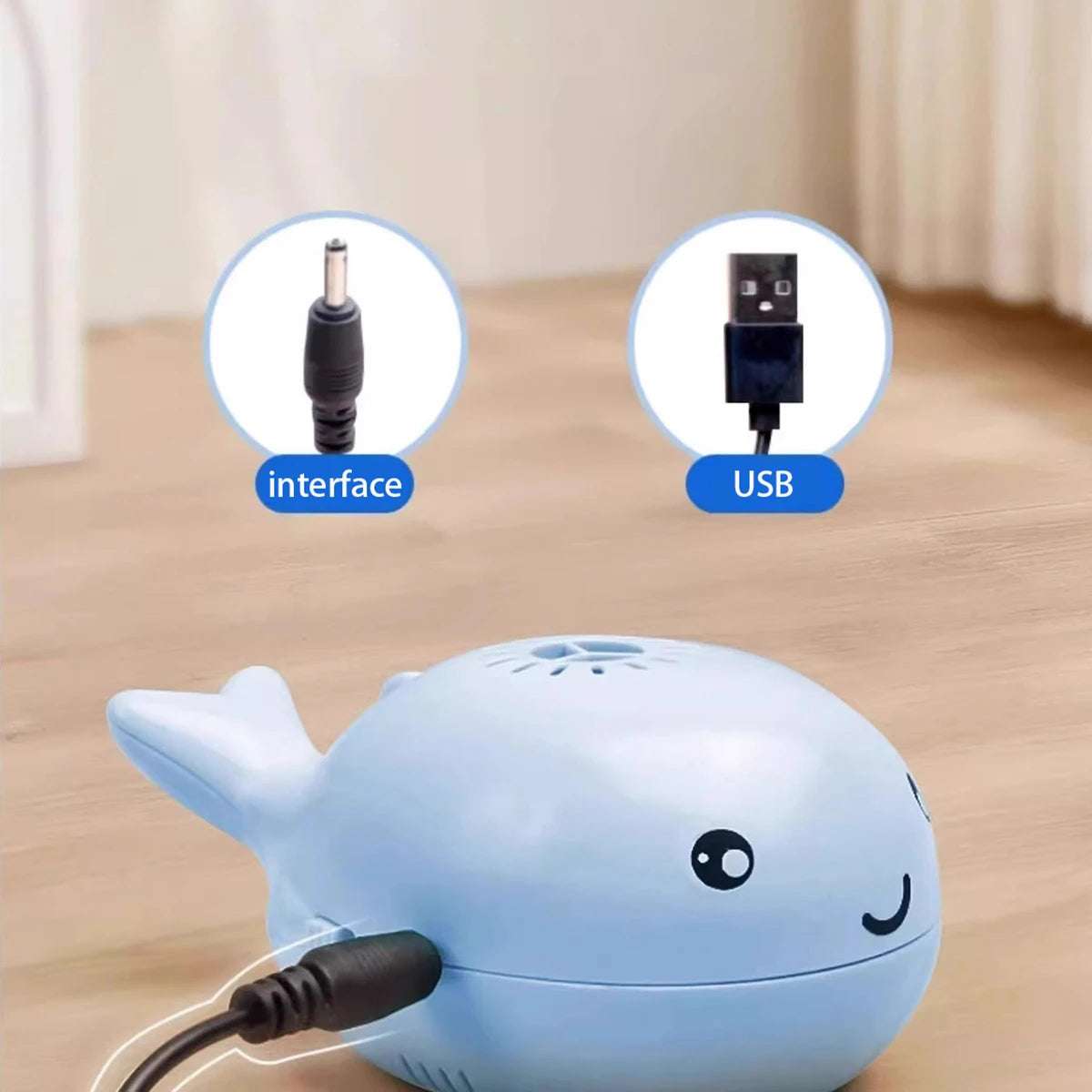 Electric Floating Ball Cat Toy - USB Rechargeable, Interactive Play, Whale - Shaped Design - Meterpet