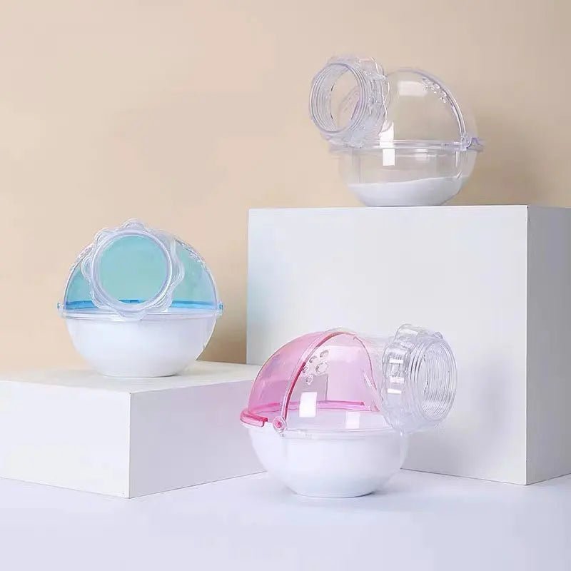 Hamster Bathroom with Cover – Multi - Functional Acrylic Toilet for Sand Bathing & Playtime - Meterpet