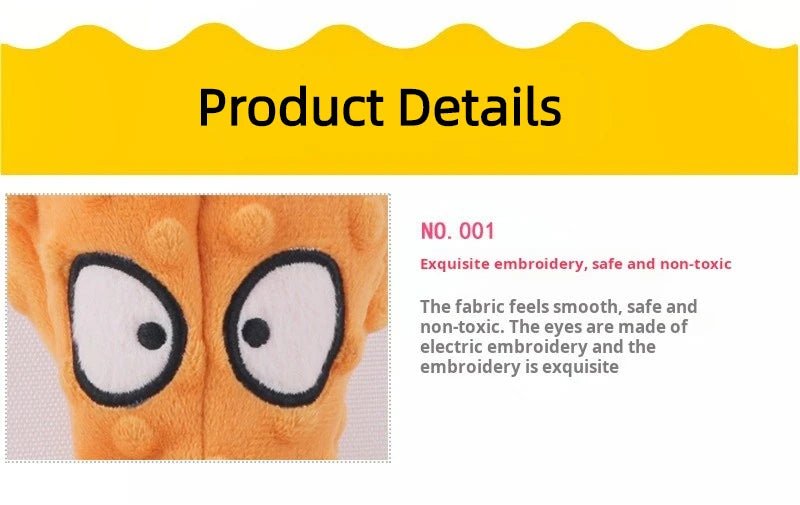 Plush Octopus Dog Toy - Bite - Resistant, Squeaky, and Interactive - Meterpet