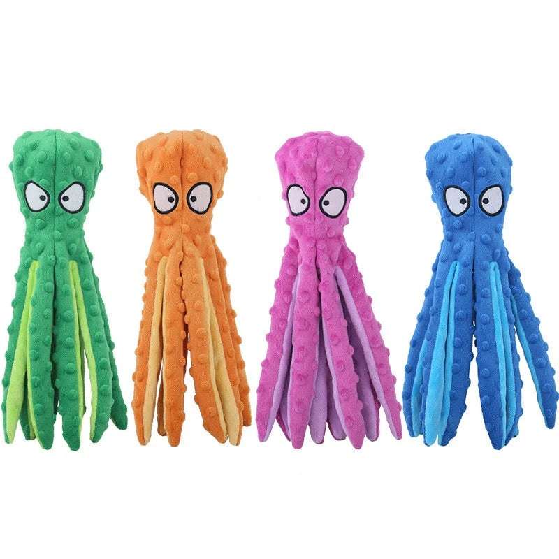 Plush Octopus Dog Toy - Bite - Resistant, Squeaky, and Interactive - Meterpet