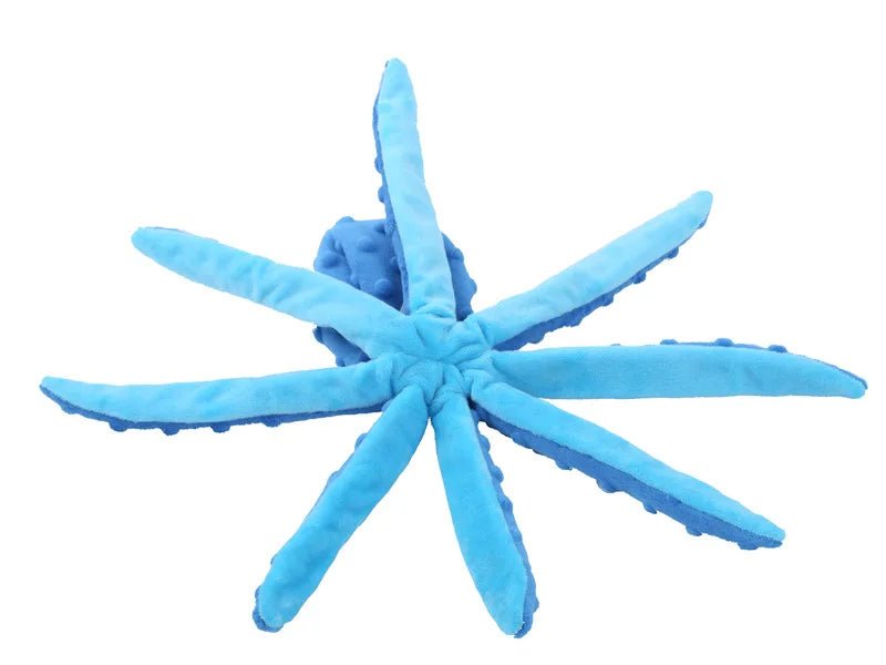 Plush Octopus Dog Toy - Bite - Resistant, Squeaky, and Interactive - Meterpet