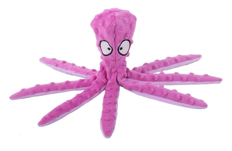 Plush Octopus Dog Toy - Bite - Resistant, Squeaky, and Interactive - Meterpet