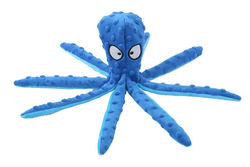 Plush Octopus Dog Toy - Bite - Resistant, Squeaky, and Interactive - Meterpet