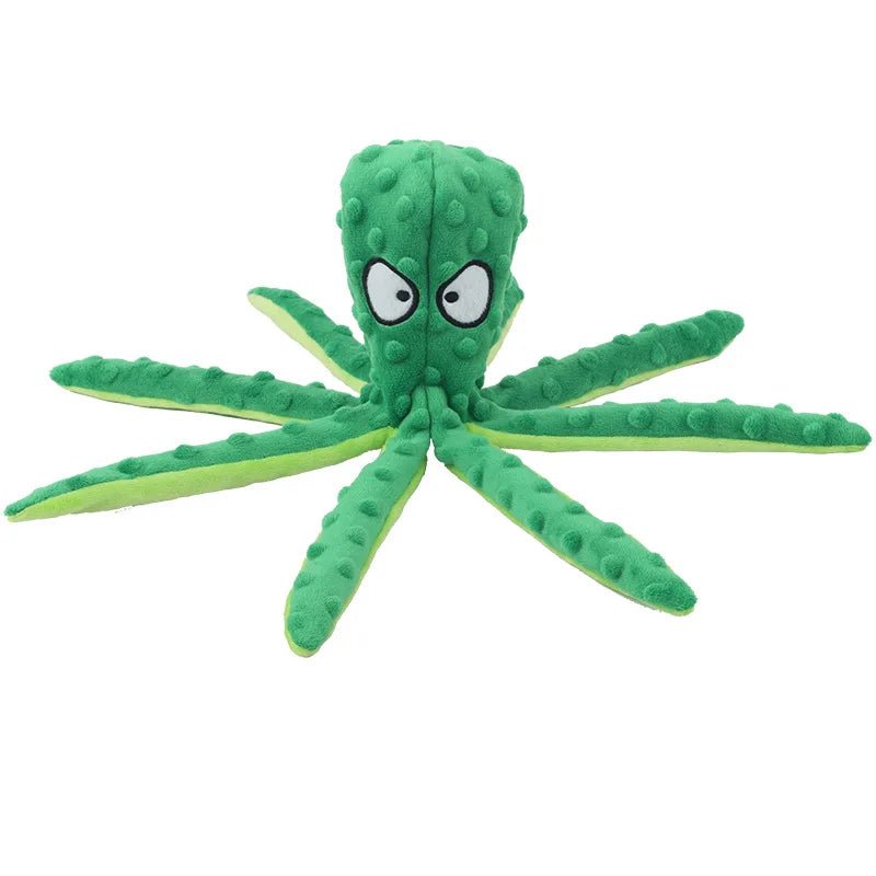 Plush Octopus Dog Toy - Bite - Resistant, Squeaky, and Interactive - Meterpet
