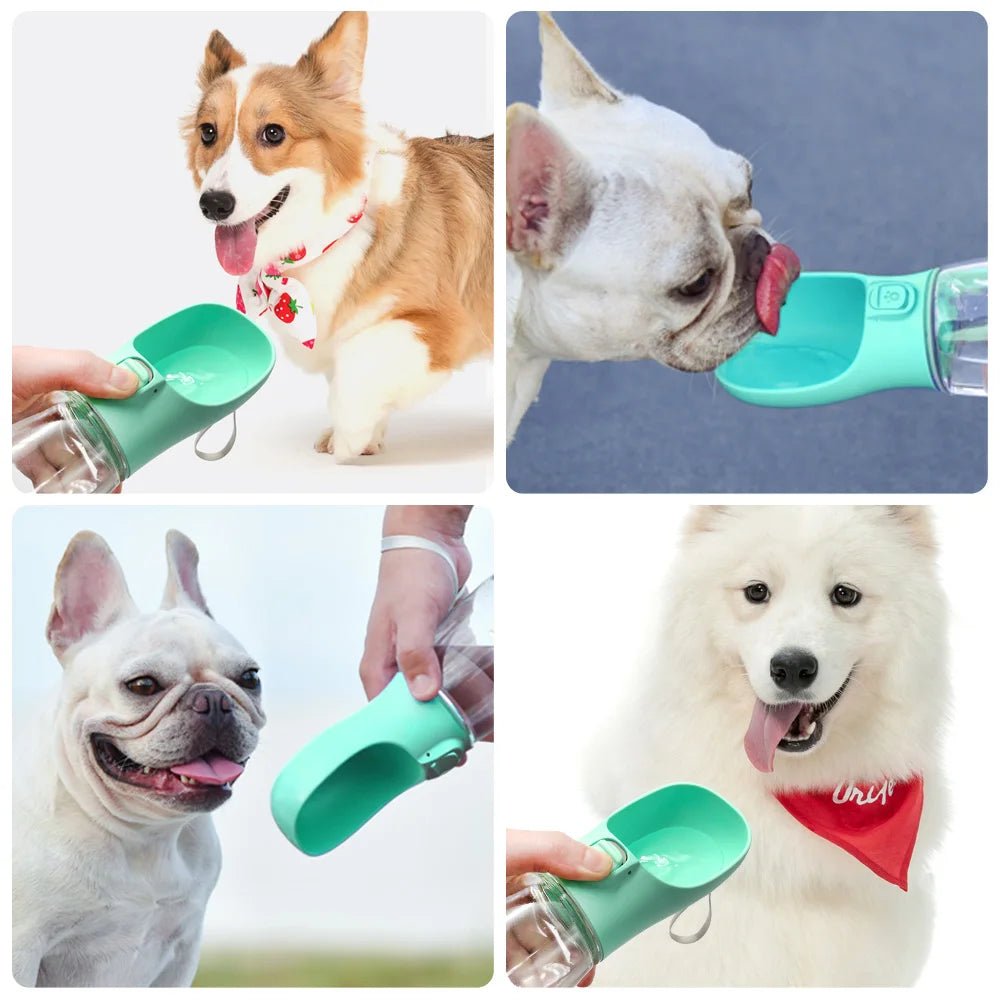 Portable Dog Water Bottle and Food Feeder – 2 - in - 1 Leakproof Hydration Solution - Meterpet