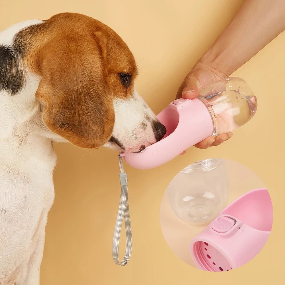 Portable Dog Water Bottle and Food Feeder – 2 - in - 1 Leakproof Hydration Solution - Meterpet