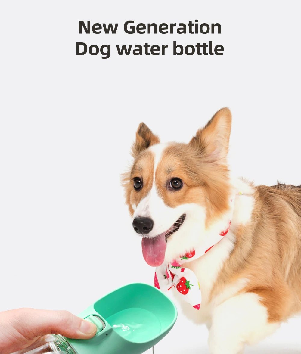 Portable Dog Water Bottle and Food Feeder – 2 - in - 1 Leakproof Hydration Solution - Meterpet