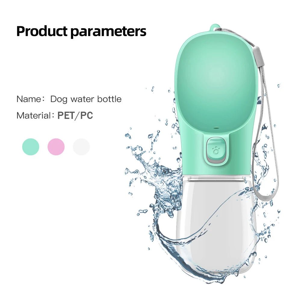 Portable Dog Water Bottle and Food Feeder – 2 - in - 1 Leakproof Hydration Solution - Meterpet