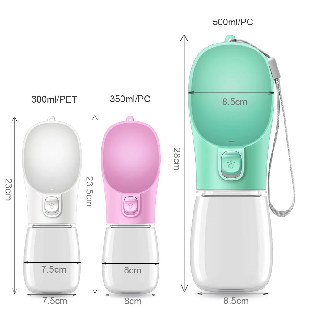 Portable Dog Water Bottle and Food Feeder – 2 - in - 1 Leakproof Hydration Solution - Meterpet