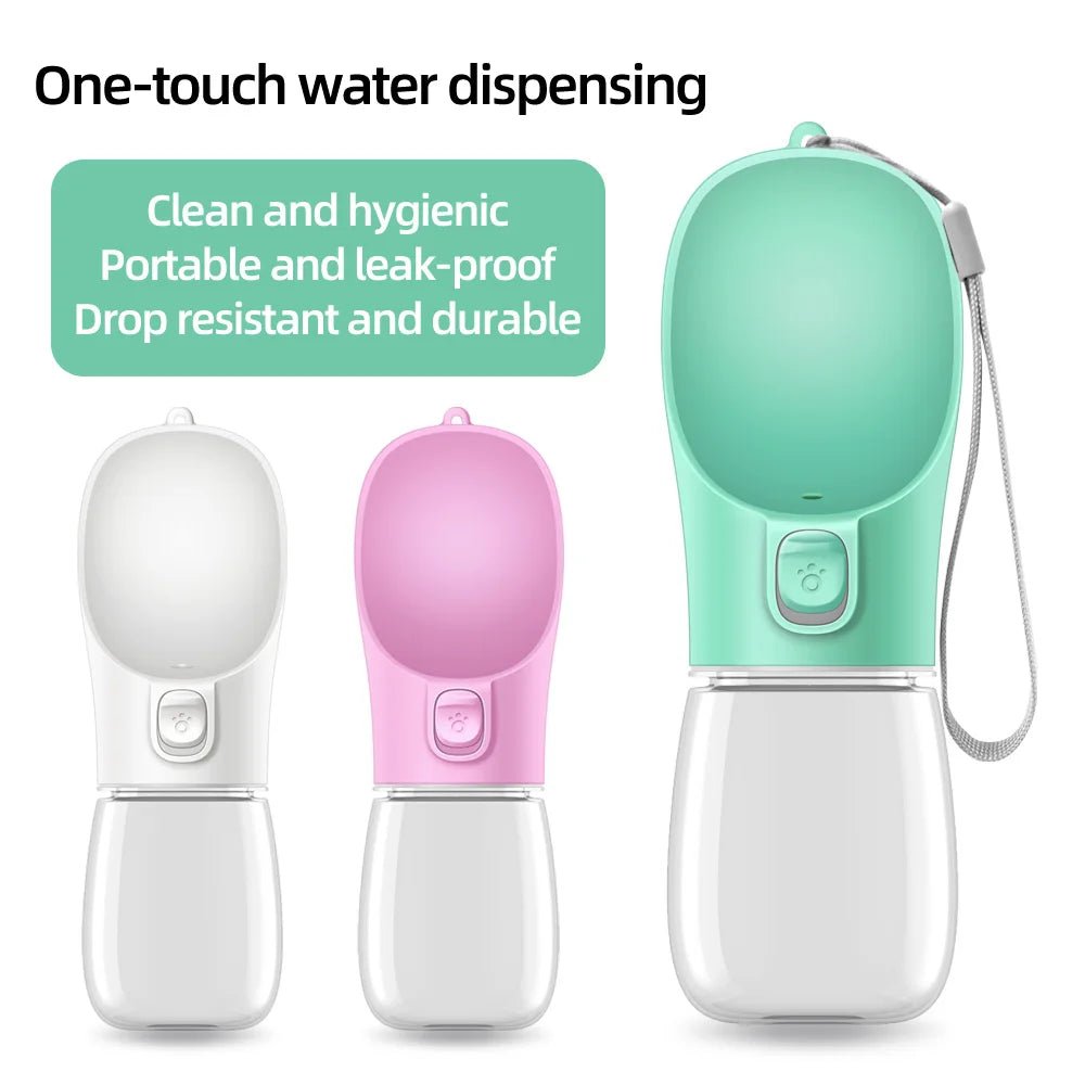 Portable Dog Water Bottle and Food Feeder – 2 - in - 1 Leakproof Hydration Solution - Meterpet