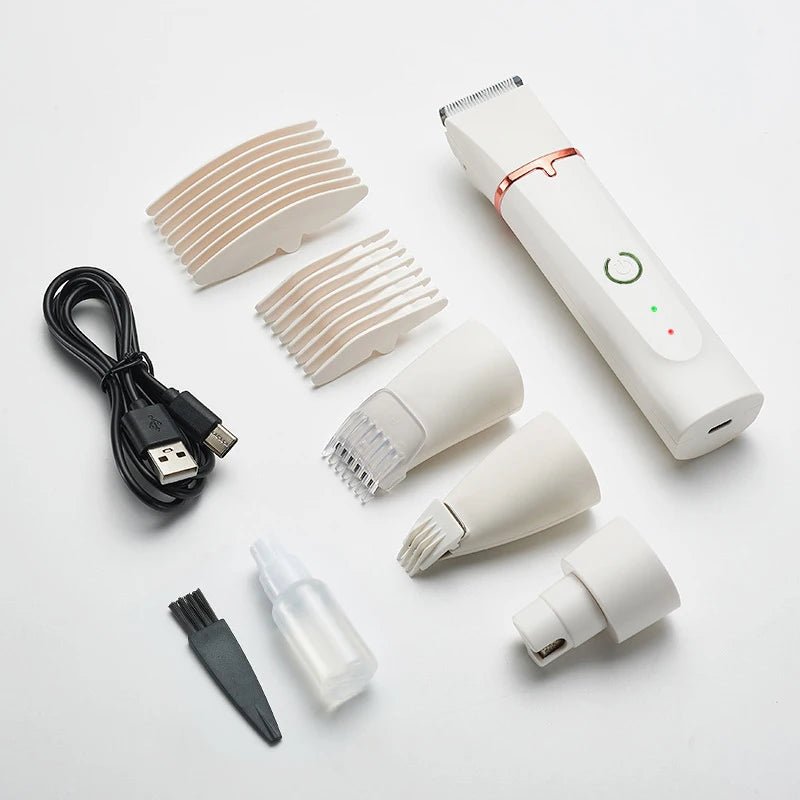 4 - In - 1 Dog Paw Trimmer Set, Precision Blades and Nail Grinder - Meterpet