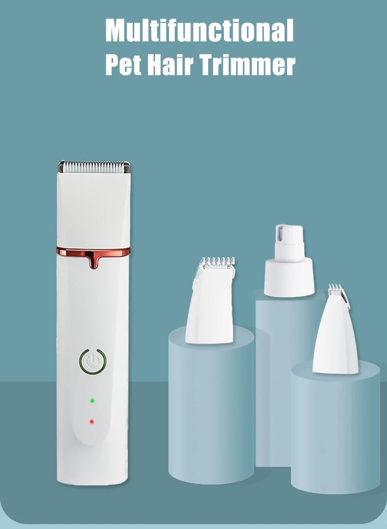 4 - In - 1 Dog Paw Trimmer Set, Precision Blades and Nail Grinder - Meterpet