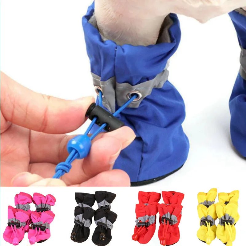 4PCS Dog Shoes with Anti - Slip Rubber Sole for All Weather Protection - Meterpet