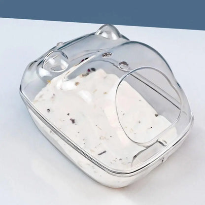 Transparent Hamster Toilet Cage, Sand Bath Box – Clean, Comfortable, and Fun! - Meterpet
