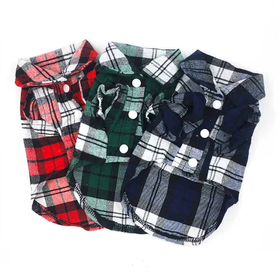 Stylish Plaid Shirt Coat – Adorable Comfort for Chilly Days - Meterpet