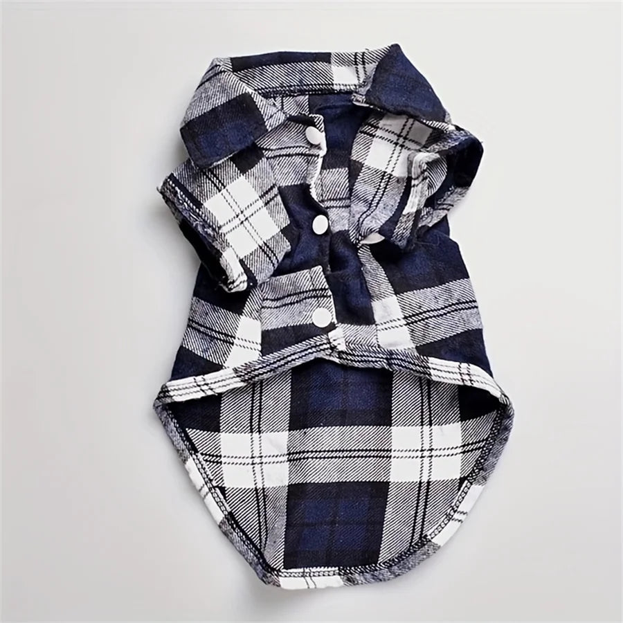 Stylish Plaid Shirt Coat – Adorable Comfort for Chilly Days - Meterpet