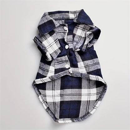 Stylish Plaid Shirt Coat – Adorable Comfort for Chilly Days - Meterpet