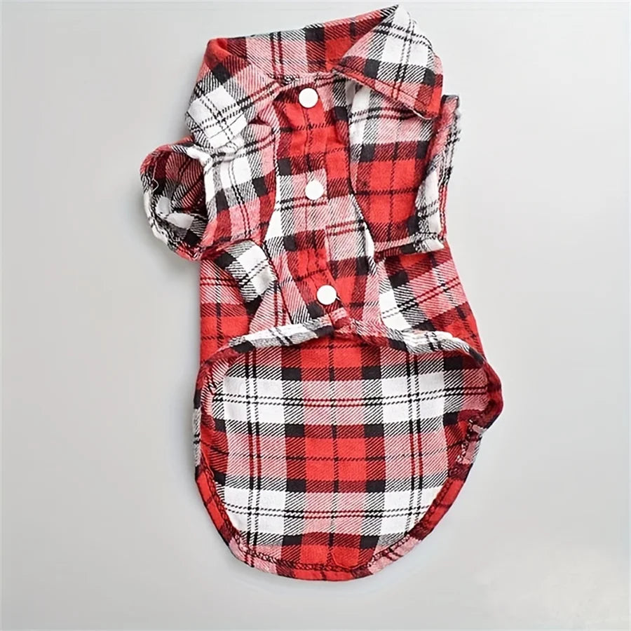 Stylish Plaid Shirt Coat – Adorable Comfort for Chilly Days - Meterpet
