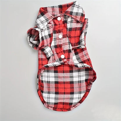 Stylish Plaid Shirt Coat – Adorable Comfort for Chilly Days - Meterpet