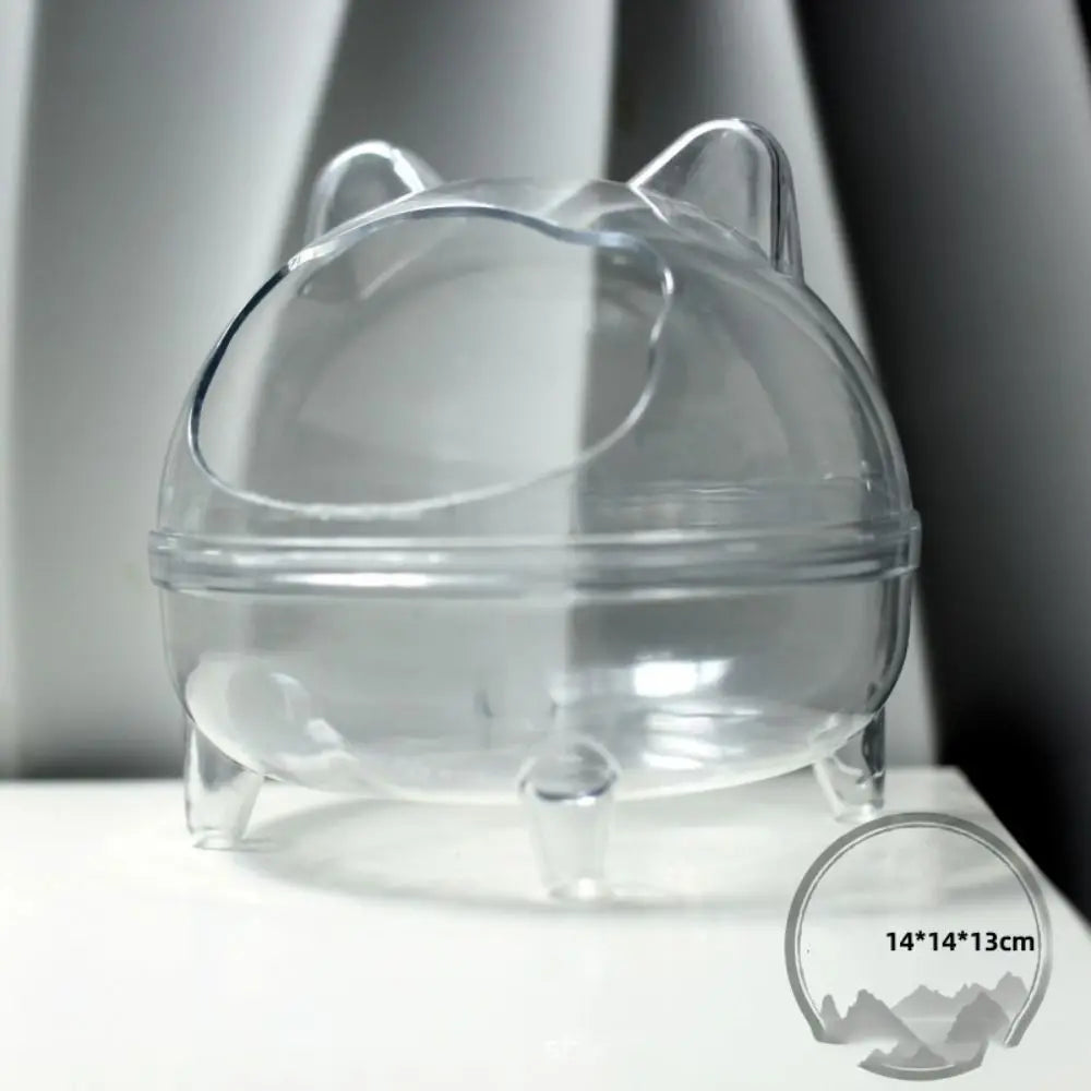 Transparent Hamster Toilet Cage, Sand Bath Box – Clean, Comfortable, and Fun! - Meterpet