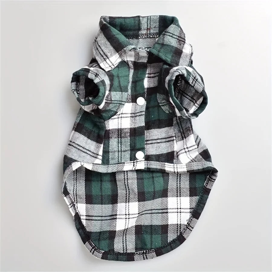 Stylish Plaid Shirt Coat – Adorable Comfort for Chilly Days - Meterpet