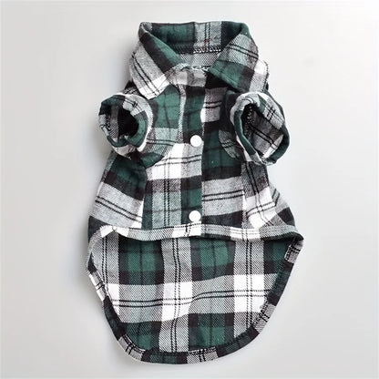Stylish Plaid Shirt Coat – Adorable Comfort for Chilly Days - Meterpet