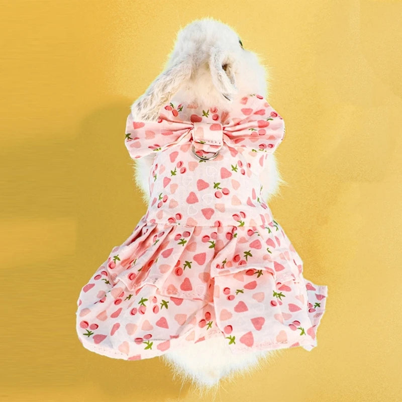 Bunny Harness and Leash Set – Adorable Pet Dress and Vest for Small Animals - Meterpet