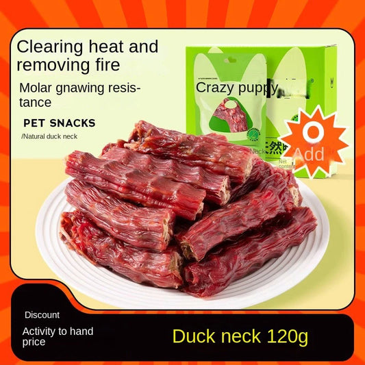 Air-Dried Duck Neck Dog Snack – Natural Chew for Healthy Teeth Happy Pups - Meterpet