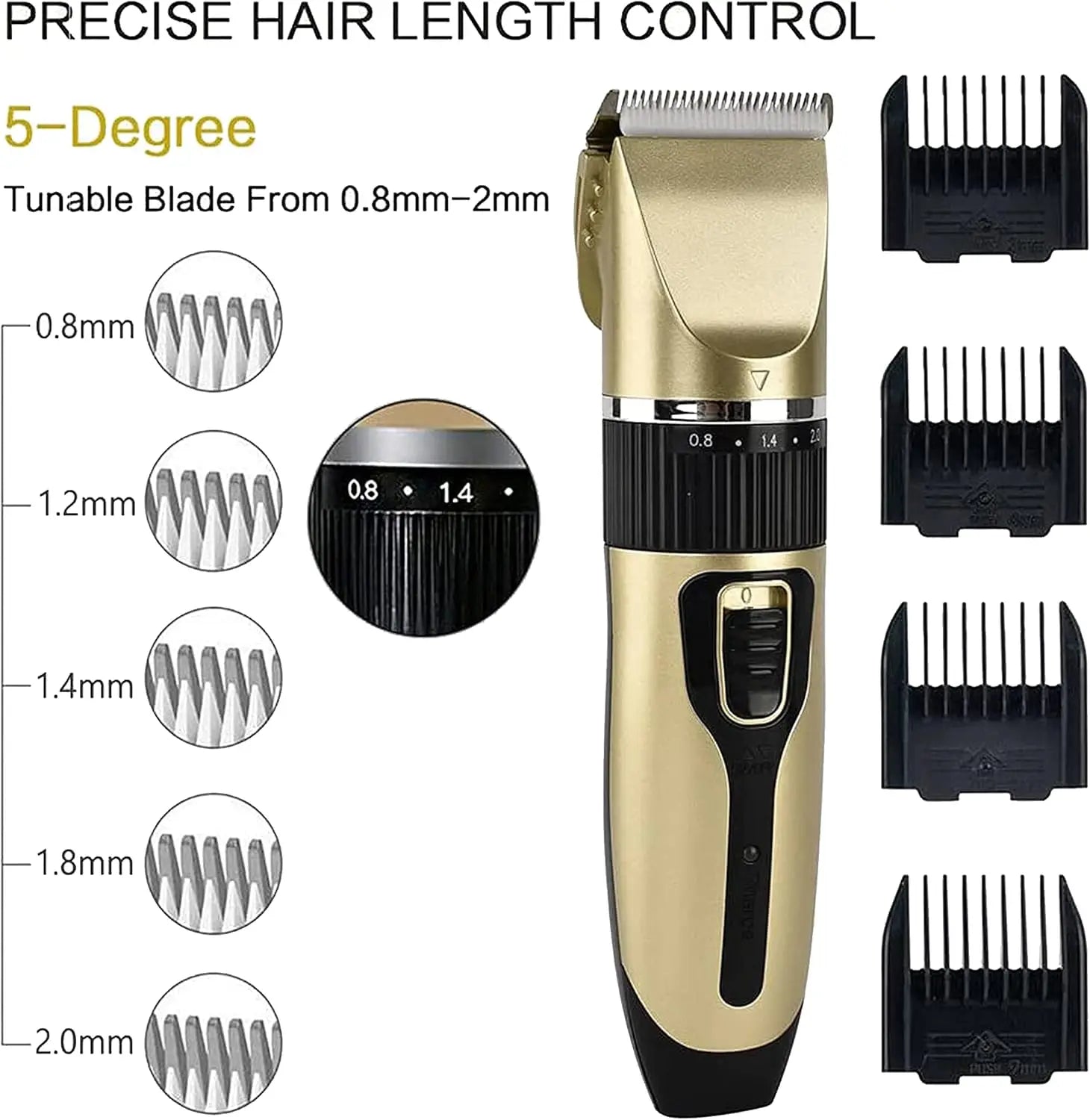 BRIEFNESS 2 - In - 1 Cordless Pet Hair Trimmer - Sharp Blades, Ultra - Quiet and Rechargeable Grooming Tool - Meterpet