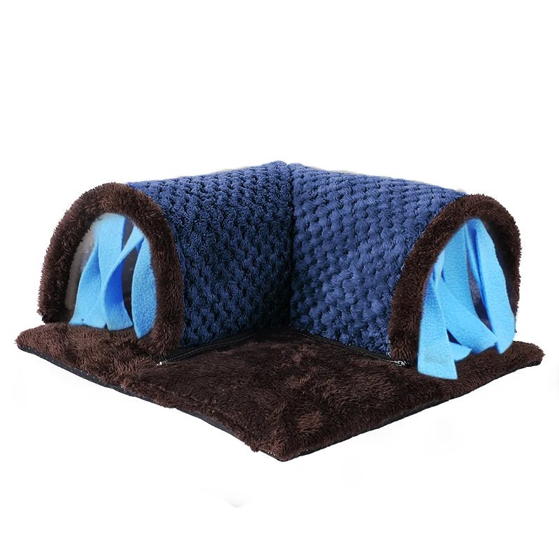 Cozy Plush Fleece Guinea Pig Cage Hideout Tunnel Bed - Easy Clean for Small Pets - Meterpet