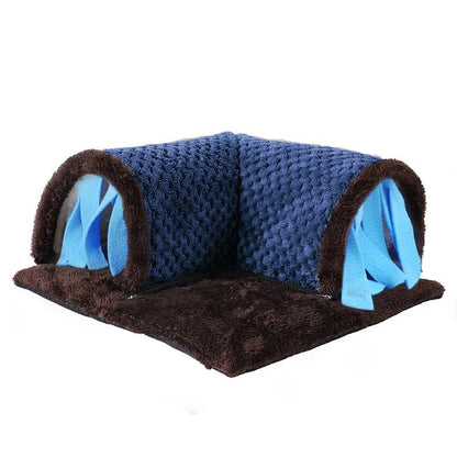 Cozy Plush Fleece Guinea Pig Cage Hideout Tunnel Bed - Easy Clean for Small Pets - Meterpet