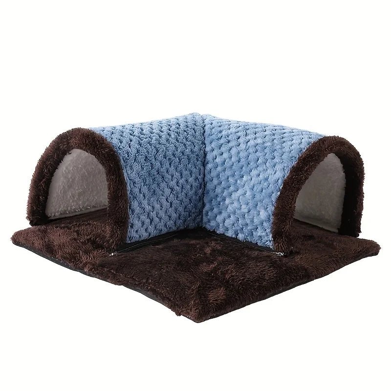 Cozy Plush Fleece Guinea Pig Cage Hideout Tunnel Bed - Easy Clean for Small Pets - Meterpet